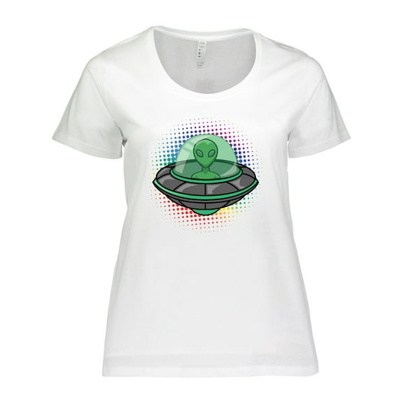 Inktastic Spaceship Funny Alien Outer Space Women's Plus Size T-Shirt