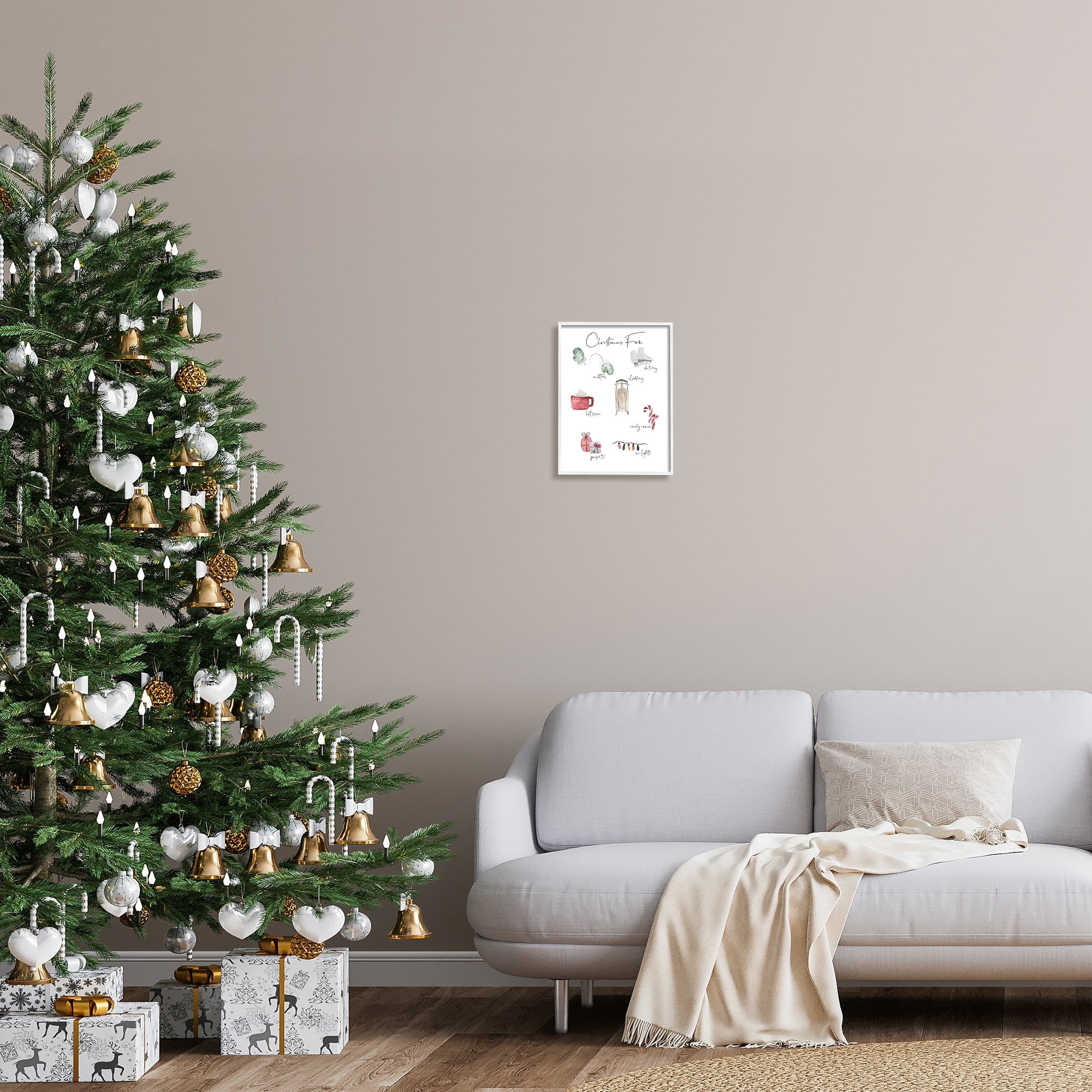 Stupell Indtries Christmas Fun Illtrated Item List Festive Holiday Traditions,11 x 14,Design by Lucille Price