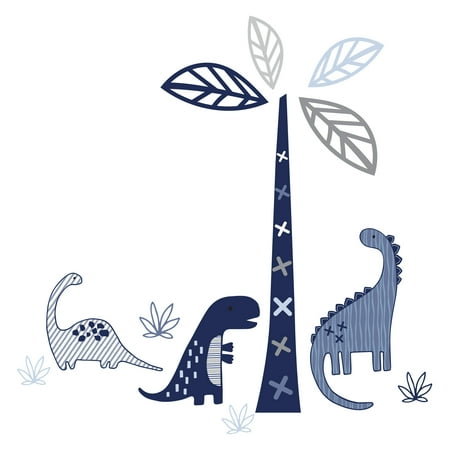UPC: 0084122007086 | Lambs & Ivy Baby Dino Nursery Blue/Gray Dinosaur and Tree Wall Decals/Stickers