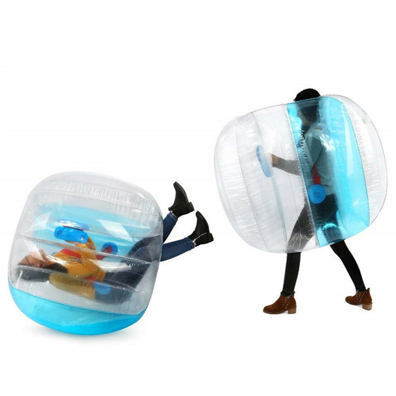 1PC Kids Inflatable Bubble Soccer Bal, Sumo Bumper, Hamster Ball, Game Sphere for Outdoor Team Gaming Play for 6 Ages+, Blue