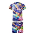 thumbnail image 5 of Kirby Boys Two Piece Rash Guard Swimsuits Kids Short Sleeve Swimwear Sets Bathing Suit, 5 of 7