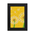 thumbnail image 1 of Flor amarilla flores de diente de León Marco de Fotos de escritorio imagen Arte Negro Pintura 5x7 pulgadas, 1 of 4