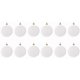thumbnail image 2 of Decoraciones navideñas, adornos navideños, regalos de Navidad: 12 adornos redondos blancos para colgar en el árbol de Navidad (colgante de plástico)., 2 of 6