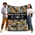 thumbnail image 3 of Picture Blankets Customized, 10 Photos Customized Blanket, Custom Picture Blankets, Gifts for Sister Dad Mom Daughter Son A Blankets, 3 of 5