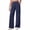 Navy, variant on Womens Fashion Summer Essentials Clothing Wide Leg Trousers Ladies Work Trousers with Pockets High Elasticated Waist Yoga Pants Casual Pants for Women