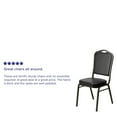 thumbnail image 4 of Emma + Oliver Crown Back Stacking Banquet Chair in Black Vinyl - Gold Vein Frame, 4 of 14