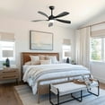 thumbnail image 3 of Sofucor 45" Smart Ceiling Fan, Indoor/Outdoor Ceiling Fans with Lights and Remote, Compatible with Alexa/Google/App, 3-Color Light 6-Speed Timing Reversible DC Motor, 3 of 13