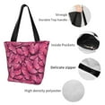 thumbnail image 5 of Kdxio Pink Butterfly Women Reusable Grocery Bags Foldable Ripstop,Reusable Shopping Bags for Shopping,Gym,Gift, 5 of 7
