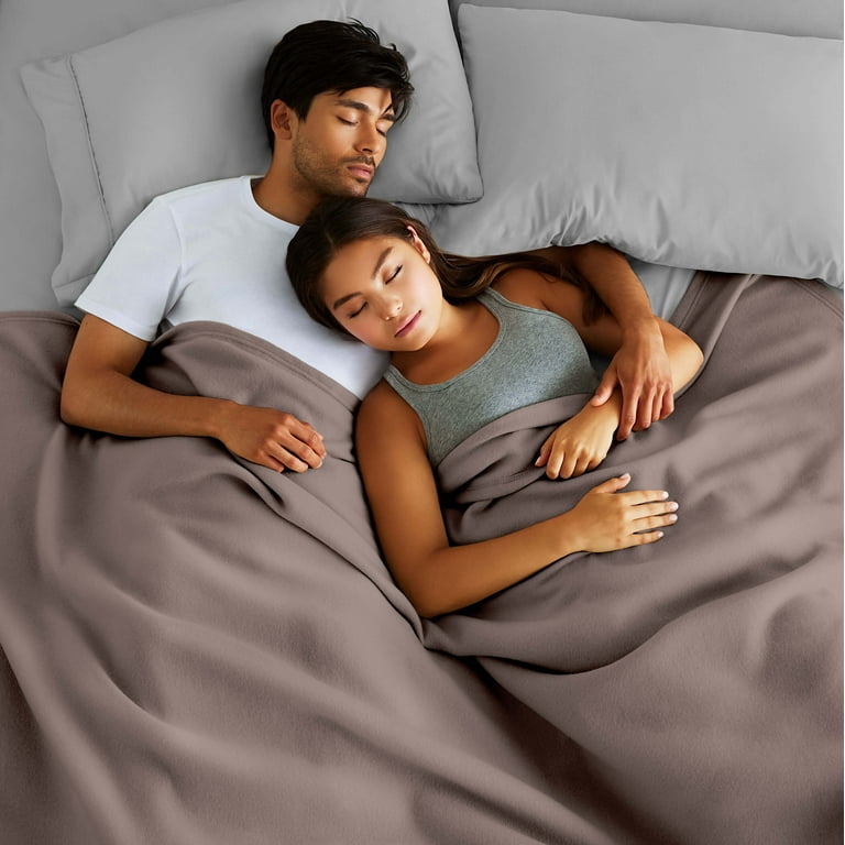 Bare Home Polar Fleece Cozy Bed Blanket Hypoallergenic Premium Poly Fiber Yarns Thermal Lightweight Blanket King Taupe Walmart