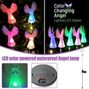 Summer Savings Clearance 2023! WJSXC Home Garden Decor，1pcs Outdoor Solar Angel Light Multi-color LED Waterproof Lawn Decorative Light Multicolor