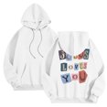 thumbnail image 4 of LUOGENLI Men Hoodies Blanket Male Fashion Casual Letter Part Print Hooded Pullover Long Sleeve Drawstring Hooded Sweater Tops Mens Hoodies Zip up White Size L, 4 of 8