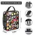 thumbnail image 2 of Japanese Sushi Food Insulated Lunch Tote – Cute Sushi Roll Pattern with Foodie Design, Waterproof Bento Cooler Bag for Sushi Lovers, Picnic, School, or Office, 2 of 5