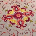 thumbnail image 3 of Fennco Styles Elegant Embroidered Floral Woven Tablecloth - Multicolor, 72" Square, 3 of 3