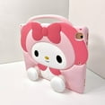 thumbnail image 4 of Kitty Kuromi Melody for iPad (A16) 11th Generation 11 Inch 2025, iPad 10th Generation 10.9 inch 2022 Case Silicone 3D Cartoon Protective Cover with Handle & Shoulder Strap for Kids Girls Women, 4 of 9