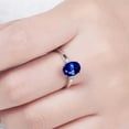 thumbnail image 2 of Women's Silver Plated Oval Cut Adjustable Cubic Zirconia Ring, 2 of 2