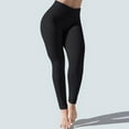 thumbnail image 6 of YYDGH Seamless Workout Leggings for Women Scrunch Butt Lifting Yoga Pants, High Waisted Tummy Control Fitness Active Black M, 6 of 8