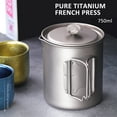 thumbnail image 7 of Lixada 750ml Coffee Cup Mug French Press Pot - Titanium Cup for Camping and Backpacking, 7 of 7