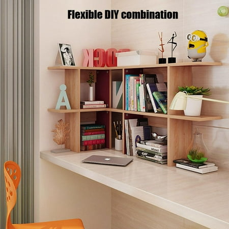 Desktop Storage Shelf Ymiko Creative Mini Simple Desktop Bookshelf