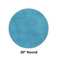 thumbnail image 3 of Better Trends 30'' Round Shape Bathroom Rug Tufted 100% Polyester Water Absorbent Non-Slip, Machine Washable Micro Plush Collection - Teal, 3 of 6