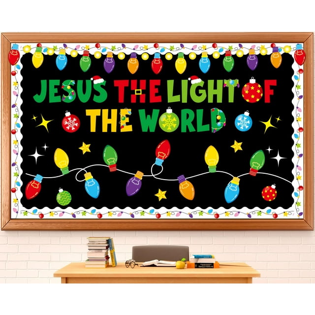 El tablón de anuncios navideño ojustbeok Jesus Light of World
