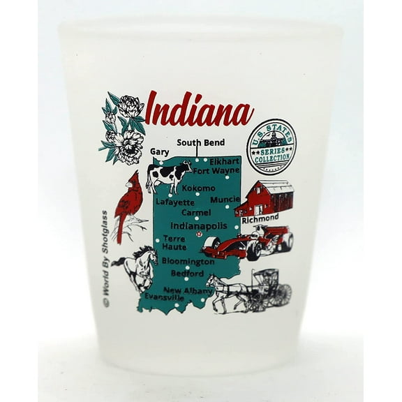 Indiana US States Series Collection Shot Glass