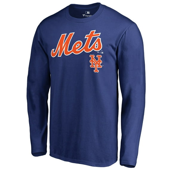 Men's Royal New York Mets Team Lockup Long Sleeve T-Shirt