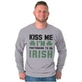 thumbnail image 5 of Funny Kiss Me I'm Irish St Patricks Long Sleeve TShirt Men Women Brisco Brands X, 5 of 6