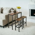 thumbnail image 6 of Industrial Narrow Bar Table, 15.7" x 39.4" x 35.4", Rustic Brown & Ink Black,High Pub Table, 6 of 6