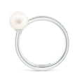 thumbnail image 2 of Angara Freshwater Cultured Pearl Spiral Wrap Ring in 14K White Gold for Women | June Birthstone Jewelry for Her, 2 of 8
