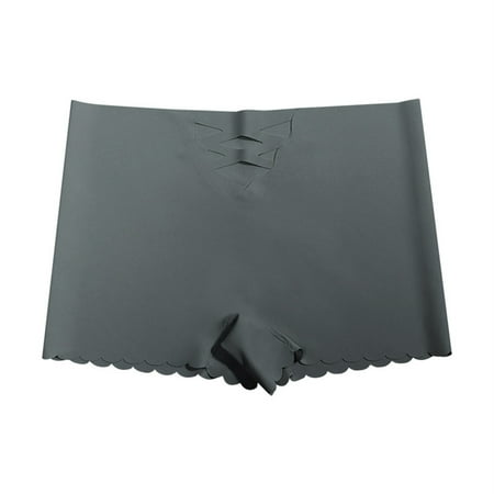 MZXELPRJD Womens Underwear Women s Briefs Female Non Pants Female Ice Silk Buttocks Lady Panties Panties for Women Pack Grey L