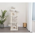 thumbnail image 4 of Vibrant Life 8-Level 72.4"Cat Tree Sanctuary with 2 Condos, Hammock, 3 Removable Soft Perches, Cream, 4 of 9