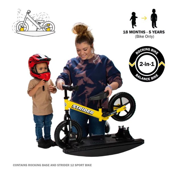 Strider - 12 Sport 2-in-1 Rocking Bike, Ages 6 months to 5 Years