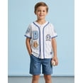 thumbnail image 2 of Bluey Bingo Mesh Baseball Jersey Athletic V-neck Button Down Shirt Infant to Little Kid, 2 of 5