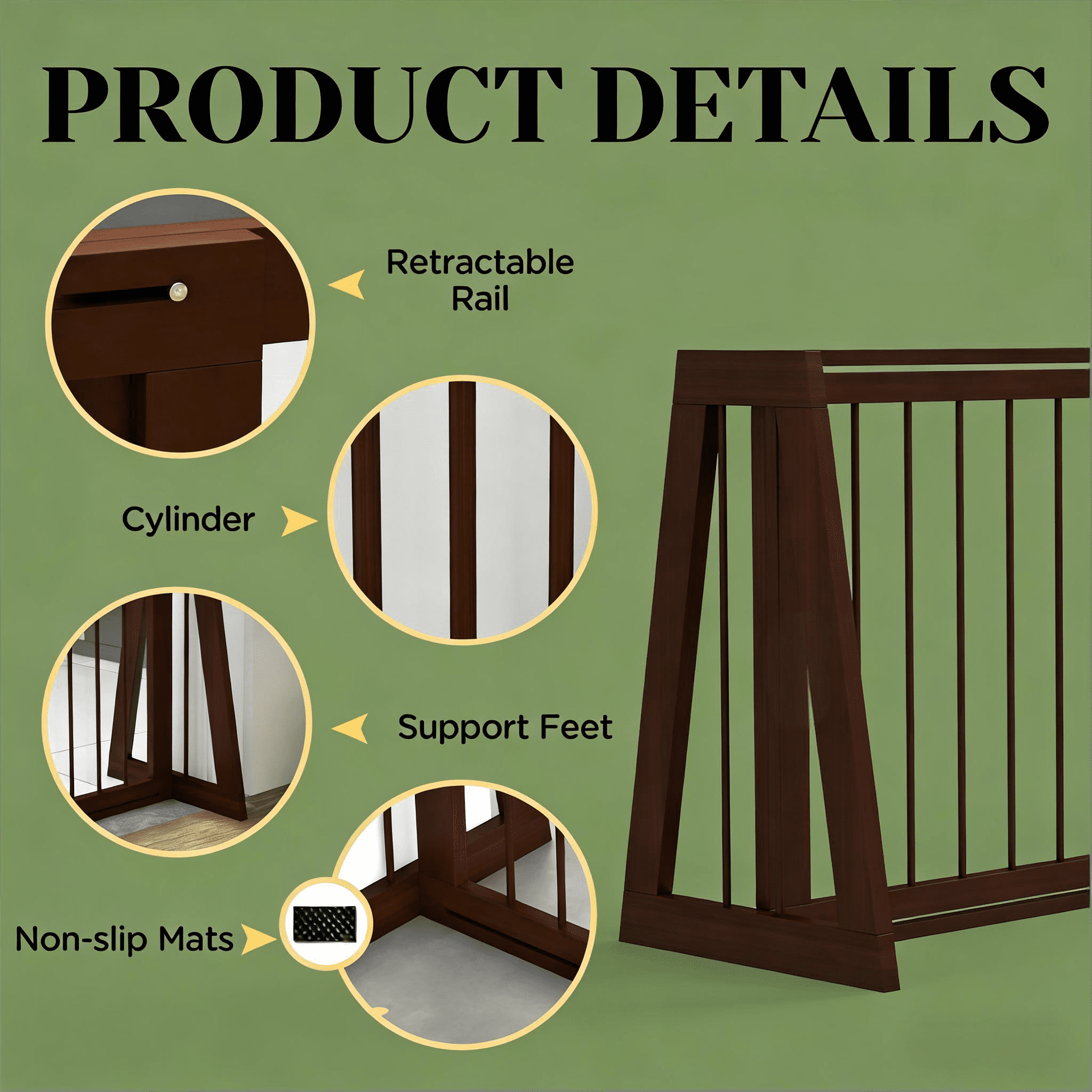 Wooden Pet Gate, Freestanding Pet Gate