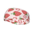 thumbnail image 2 of Uemuo Strawberry Flower Printed Sports Headbands for Men Women,Moisture Wicking Workout Headband, Sweatband Headbands,Non-slip Workout Gym Yoga Headband, 2 of 9
