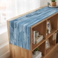 thumbnail image 6 of Table Runners 108 Inches Long Dress Scarves, Blue Abstract Farmhouse Coffee/Dining/Kitchen Table Runner for Living Room, Vintage Geometric Gradient Oil Painting Simple 13x108 Inch, 6 of 9