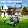 thumbnail image 2 of Hand Push Lawn Mower Compact Courtyard Reel Mower Grass Catcher Lawnmower Home, 2 of 7