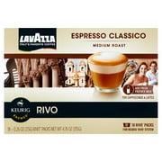 Lavazza Keurig Brewed Rivo Espresso Classico Medium Roast, 0.26 oz, 18 count