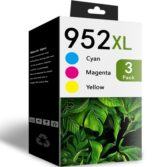 952XL Ink Cartridges High Yield (3-Pack, Cyan/Magenta/Yellow) Compatible HP 952 Ink Cartridges Replacement for HP 952XL Ink for OfficeJet Pro 8710 8210 8702 8720 8720 7740 Printer