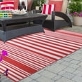 thumbnail image 6 of Superior Kadin Striped Indoor/ Outdoor Area Rug, 6' x 9', Red, 6 of 10
