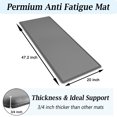 thumbnail image 3 of Artnice 0.75" Thick Anti Fatigue Kitchen Mats, Memory Foam Cushioned Mats for Kitchen Floor, Non Slip Standing Rugs for Chef, 20 x 47.2 Inch, Gray, 3 of 9