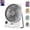 White, variant on Ultra Thin Mini USB Rechargeable Card Fan, USB Rechargeable Mini Desktop Fan with Phone Holder & LCD Display, 6 Speeds Strong Wind, Portable Desk Fans for Office, Home, Travel (White)