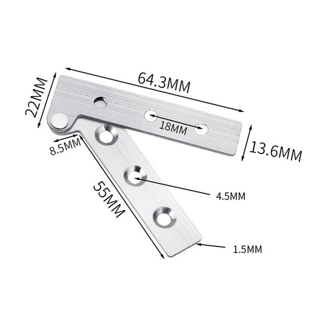 COM1950s Charnières en Acier Inoxydable, Charnière de Porte Rotative à 360 Degrés, Outil de Charnière de Porte