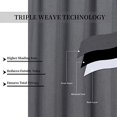 thumbnail image 4 of Kitchen Curtain Cafe Curtain Blackout 45 Inch Tier Curtains Window Treatment Rod Pocket for Home Decor 2 Panels for Bathroom, Living Room, 4 of 9
