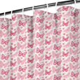 thumbnail image 3 of Light Pink Butterfly Pattern Shower Curtain 72"x72" ,Bathroom Decorative Shower Curtains Set with 12 Hooks,Modern Waterproof Washable Shower Curtain, 3 of 6