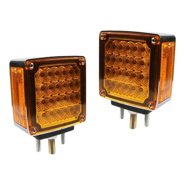Luces de señal de ,60 luces LED intermitentes,accesorio superbrillante,Luces de posición laterales Diseño cuadrado IP65 resistente al agua,Accesorios de coche con luz de advertencia de