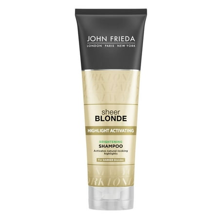 John Frieda Sheer Blonde Highlight Activating Brightening Shampoo, Darker Blondes, 8.45 Fl