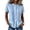 Sky Blue, variant on Pintuck Detail Short Sleeve Blouse for Women - Casual Solid Color Mandarin Collar Button Down Shirt, Summer Lightweight Pleated Front Tunic Top Pink XL
