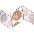 thumbnail image 3 of LaRibbons 2 1/2" Faux Linen Heat Transfer Wired Ribbon | Baseball Glove | 10 Yard Roll, 3 of 5