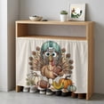 thumbnail image 6 of Cute Turkey Cabinet Curtains for Kitchen 35"W x 35"L, Fall Vintage Orange Cream Pumpkin Maple Leaves Football Laundry Sink Cabinets Magic Tape Short Curtain Privacy Panel for Bathroom Vanity Cabinets, 6 of 9